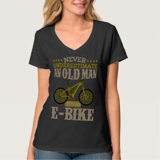 Electric Bike Old Man With An E Bike T-shirt
