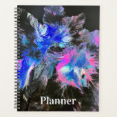 Electric Bloom Abstract Spiral-bound Planner (Voorkant)