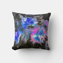 Electric Bloom Abstract Throw Pillow Kussen