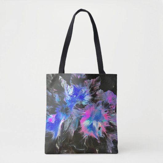 Electric Bloom Abstract Tote Bag (Voorkant)