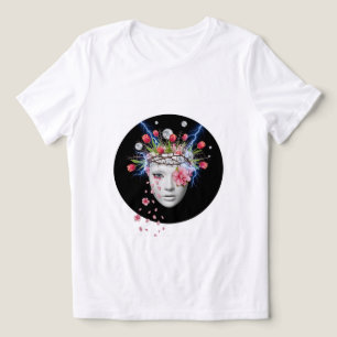 Electric Bloom Goddess T-shirt ⚡🌸