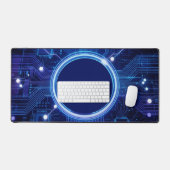 Electric Blue Circuit Board Desk Mat for Tech Fans (Clavier et souris)