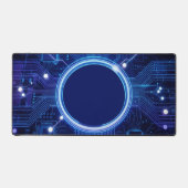 Electric Blue Circuit Board Desk Mat for Tech Fans (Recto)