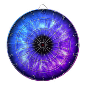 Electric Blue en Paars Eyeball Dart Board Dartbord