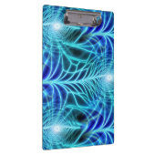 Electric Blue Luminous Fractal Repeating Pattern Klembord (Rechts)