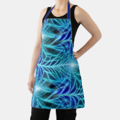 Electric Blue Luminous Fractal Repeating Pattern Schort (Insitu)