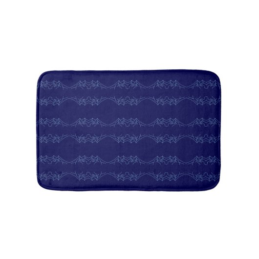 Electric Blue Neural Horizon Abstract Pattern Badmat (Voorkant)