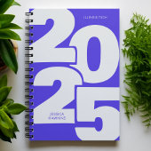 Electric Blue Overlapped Year Spiral Weekly Planner