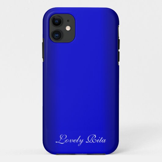 Electric Blue Personal Case-Mate iPhone Case (Achterkant)