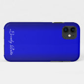 Electric Blue Personal Case-Mate iPhone Case (Achterkant (horizontaal))