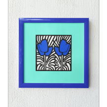 Electric Blue Pop Art Tulpen