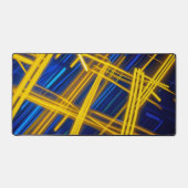 Electric Blue Yellow Glowing Futuristic Line Art (Recto)