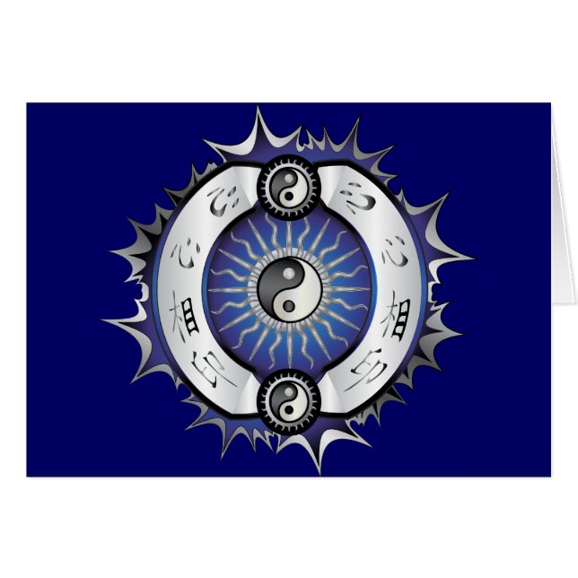 Electric Blue Yin Yang (Voorkant Horizontaal)
