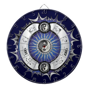 Electric Blue Yin Yang Dartbord