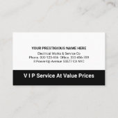 Electric Bulb Circuit Bubble Speech Visitekaartje (Achterkant)