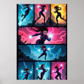 Electric Chaos Pop Art Poster (Devant)