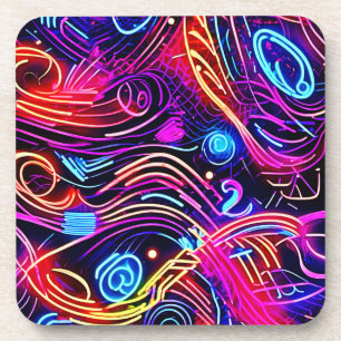 Electric Color Burst Design Bier Onderzetter