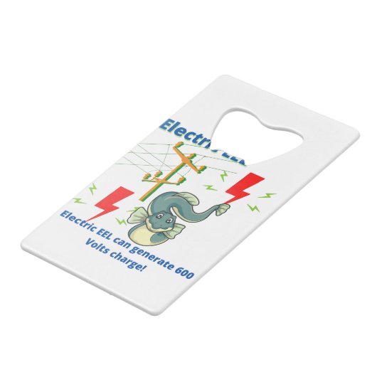 Electric EEL Can Generate 600 Volts Kredietkaart Flessenopener (Achterkant Gekanteld)