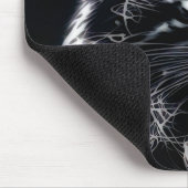 Electric Fractal Black Cat Mouse Pad Muismat (Hoek)