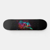 Electric guitar and Skull - Gen AI Skateboard (Horizontaal)