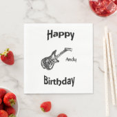 Electric Guitar Birthday Servetten (Insitu)