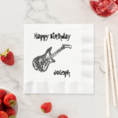 Electric Guitar Birthday Servetten (Insitu)