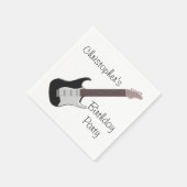 Electric Guitar Birthday Servetten (Hoek)