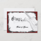 Electric Guitar Black Red White Music RSVP (Achterkant)