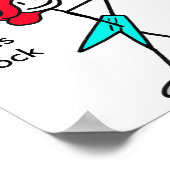 Electric Guitar Girl Poster (Hoek)