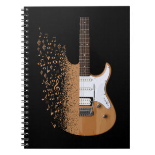 Electric Guitar Jazz Musician Musical Notes Notitieboek