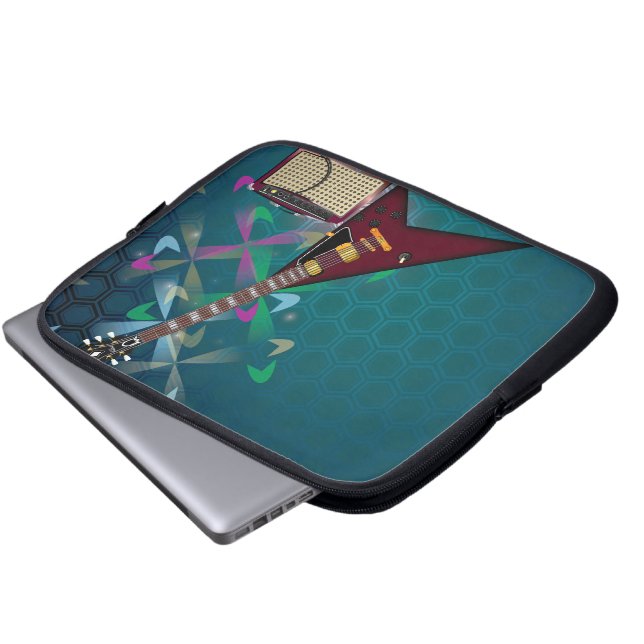 Electric Guitar Laptop Sleeve (Voorkant onderkant)