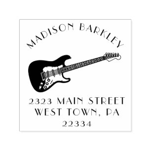 Electric Guitar Musician Music Teacher Zelfinktende Stempel