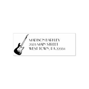 Electric Guitar Musician Music Teacher Zelfinktende Stempel