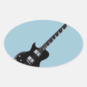 Electric Guitar Ovale Sticker