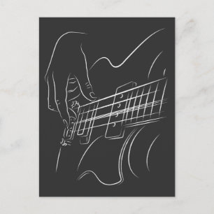 Electric Guitar Player Jazz Music Love Musician Briefkaart