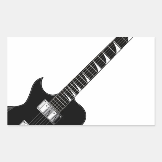 Electric Guitar Rechthoekige Sticker (Voorkant)
