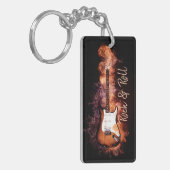 Electric Guitar Rock and Roll Sleutelhanger (Voorkant Links)
