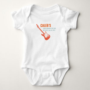 Electric Guitar Rock en Roll Music First Birthday Romper