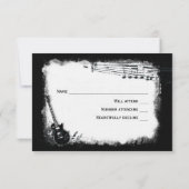 Electric Guitar Rough Music rsvp met enveloppen (Achterkant)