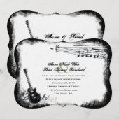 Electric Guitar Rough Music Wedding Invitation Kaart (Voorkant / Achterkant)