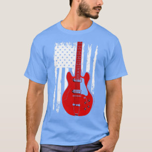 Electric Guitar US Vlag Musicus gitarist T-shirt