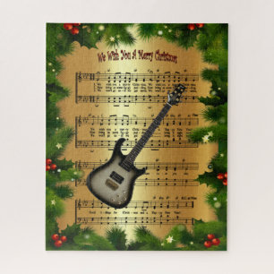 Electric Guitar~ "We wensen je een prettige kerst" Legpuzzel