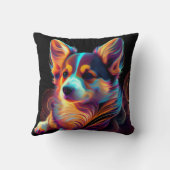 "Electric Lady" Corgi Kussen (Achterkant)