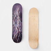 Electric Lightning Wit Paarse Patroon Skateboard (Voorkant)