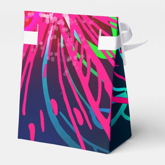 Electric Luau Tropical Night Neon Aloha Party Bedankdoosjes (Achterkant)