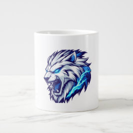 Electric Roaring Lion Mok - Bold Blue
