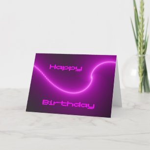 Electric Shock Fractal Custom Birthday Kaart