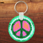 Electric Stropdas-Dye Peace Sign Sleutelhanger (Voorkant)
