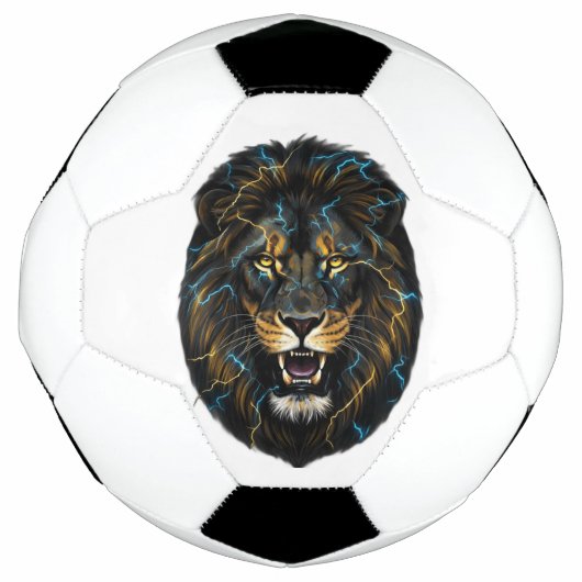 Electric Thunder Lion Soccer Ball (Devant)
