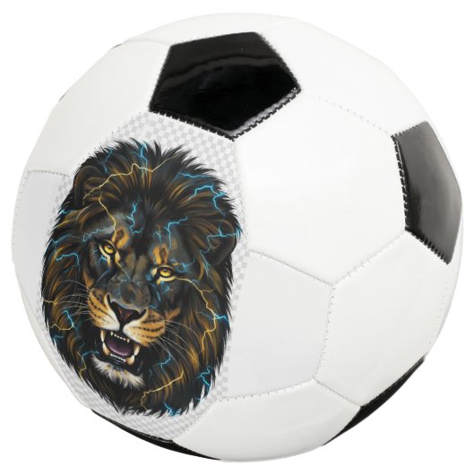 Electric Thunder Lion Soccer Ball Voetbal (Drie kwart)